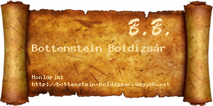 Bottenstein Boldizsár névjegykártya